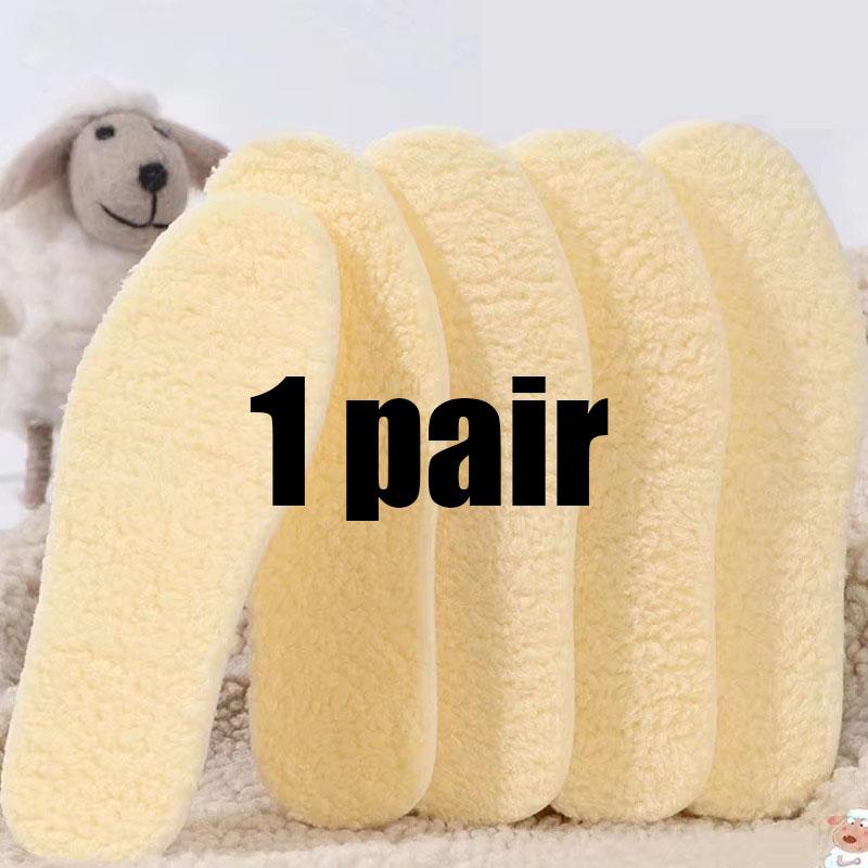 

1/2/4/6pairs Thickened Wool Insoles For Women Men Warm Insert Feet Shoe Pad Winter Comfortable Plush Fleece Self-Heating Insoles EU 43-45