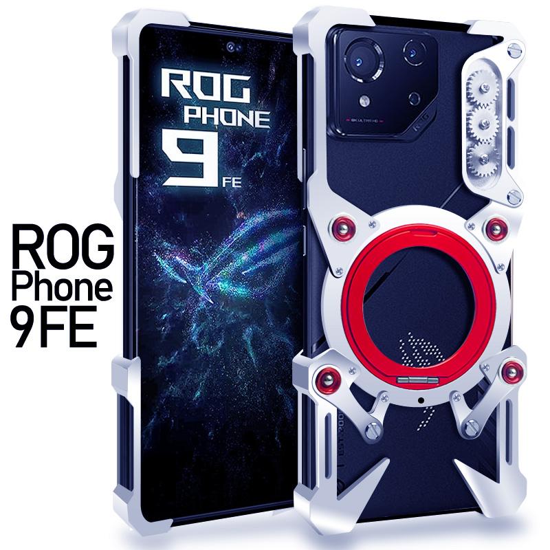 

Aluminum Frameless Case For ROG Phone 9 FE ROG 9FE Rotating Bracket Shell Metal Rimless Shockproof Cover Asus ROG Phone 9 FE серебряный