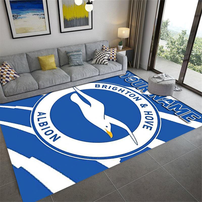Custom Name Brighton&Hove Albion Carpet Rug for Living Room Bedroom Home Sofa Decoration,Kids Play Non-slip Floor Mat