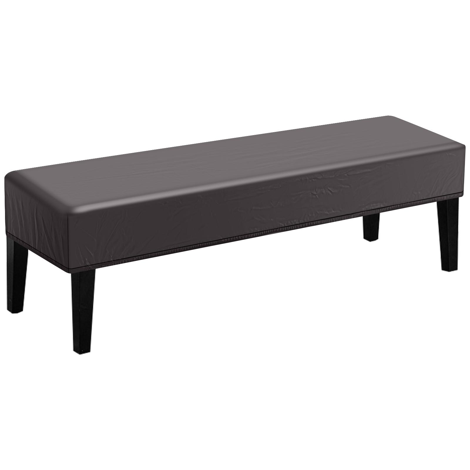 

Stretch Bench Cover PU Dining Room Bench Cover Elegant Bench Slipcover Seat Protector Anti-dirty Dustproof Piano Chair Covers кофейный