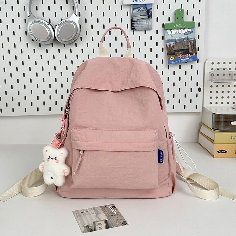 Simple Japanese backpack women 2025 new casual ins wind backpack junior high school student schoolbag