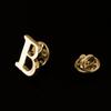 Quality Brass Initial A To Z 26 Letters Pin Golden Color Fashion English Symbol Design Men'S Suit Collar Lapel Brooch Pin