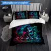 3PCS Ethereal pink Angelic skull Bedding Set,Including 1pc Duvet Cover And 2pcs Pillowcases Perfect for Bedroom, Dormitory, Fan Christmas gift