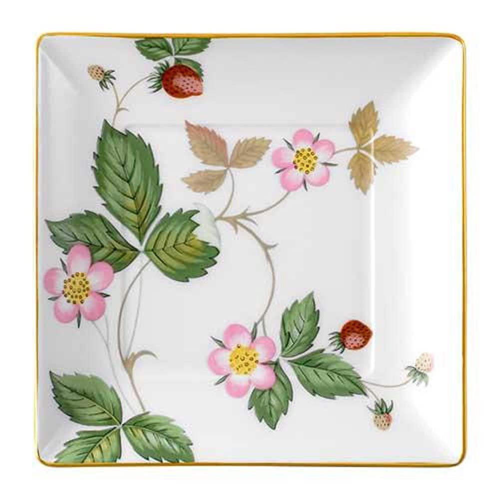 

Wedgwood Wild Strawberry Square Tray, 14.5cm, Wedding Gift, 1061265 (Officially Imported)