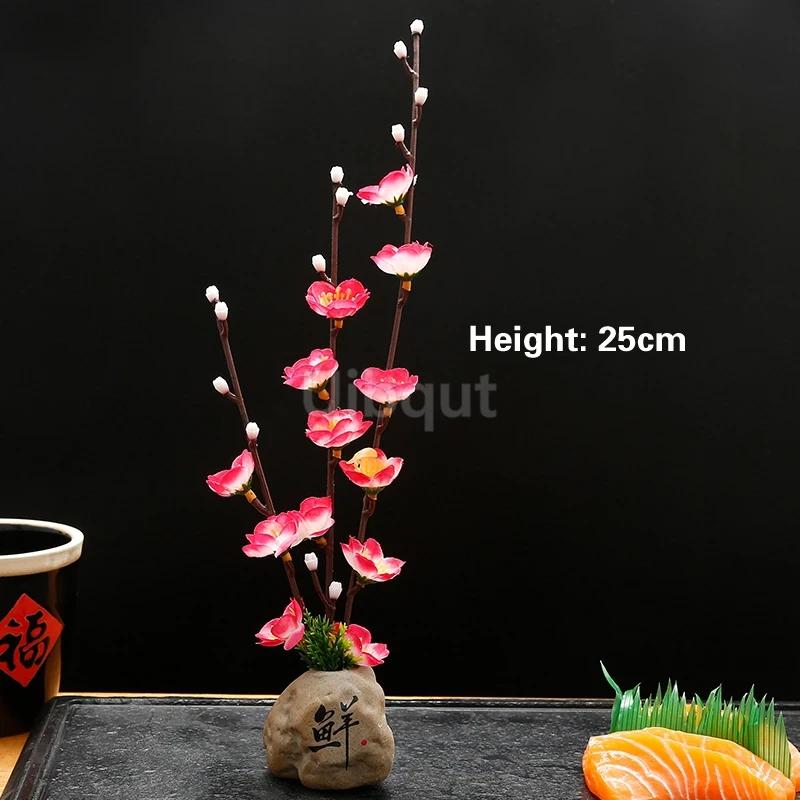

Sashimi decoration Side dish Creative restaurant Decorate swing plate Artistic conception plate Simulated flowers Hotel dishes