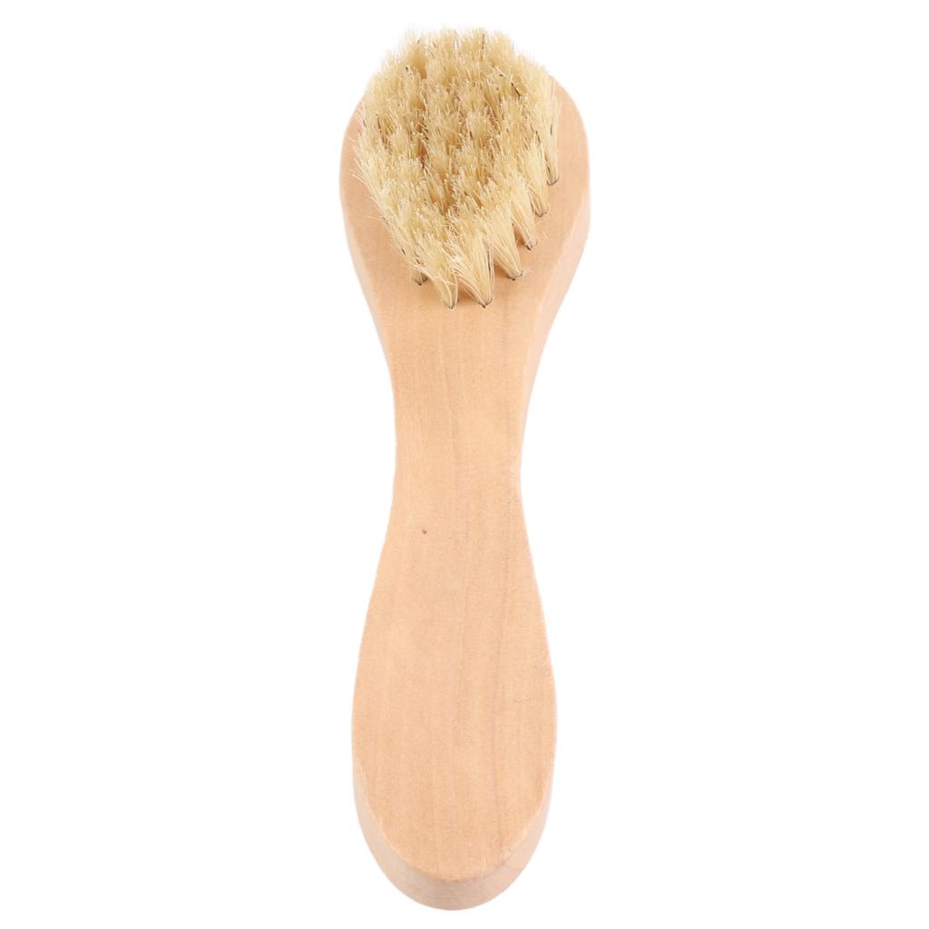 Wooden Handle Face Brush Exfoliating Cleaning Skin Brush Tool