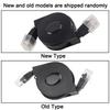 1pc New 1m 2m Adjustable Retractable CAT6 RJ45 Lan Network Cable Cord Black