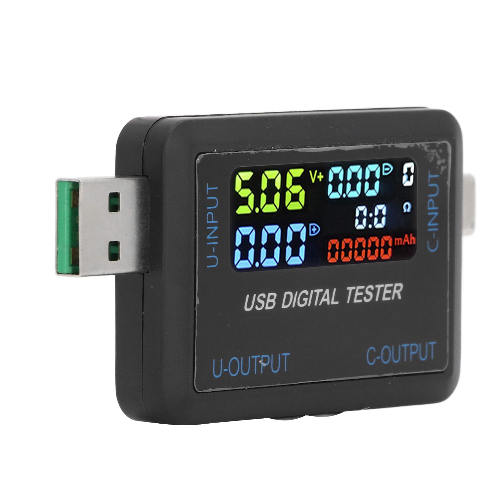 

USB-тестер Мультиметр Багатофункціональний Тип C Напруга Струм Ємність Енергія Тестер потужності 536В