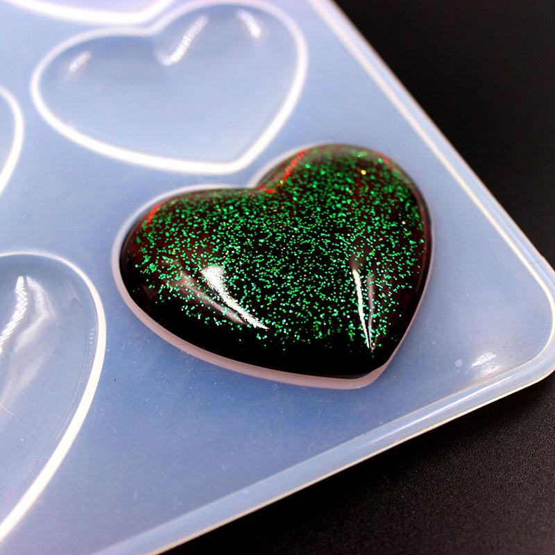 Love Heart Silicone Mold Jewelry Making Diy Tool Uv Epoxy Resin Molds Dried Flower Resin Decorative Crafts