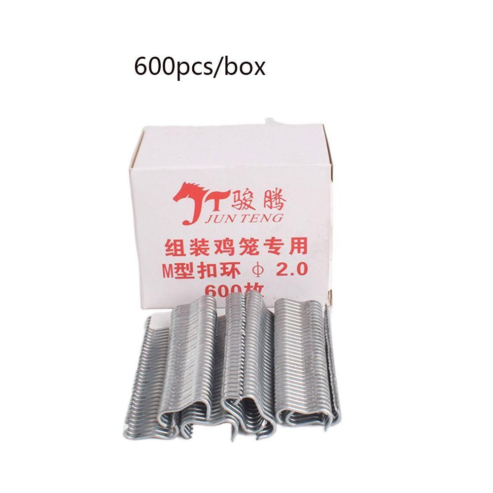 600pcs M Clips Cage Repair Pliers Farm Pig Ring Pliers Animal Cage Hog Ring Pliers  Chicken