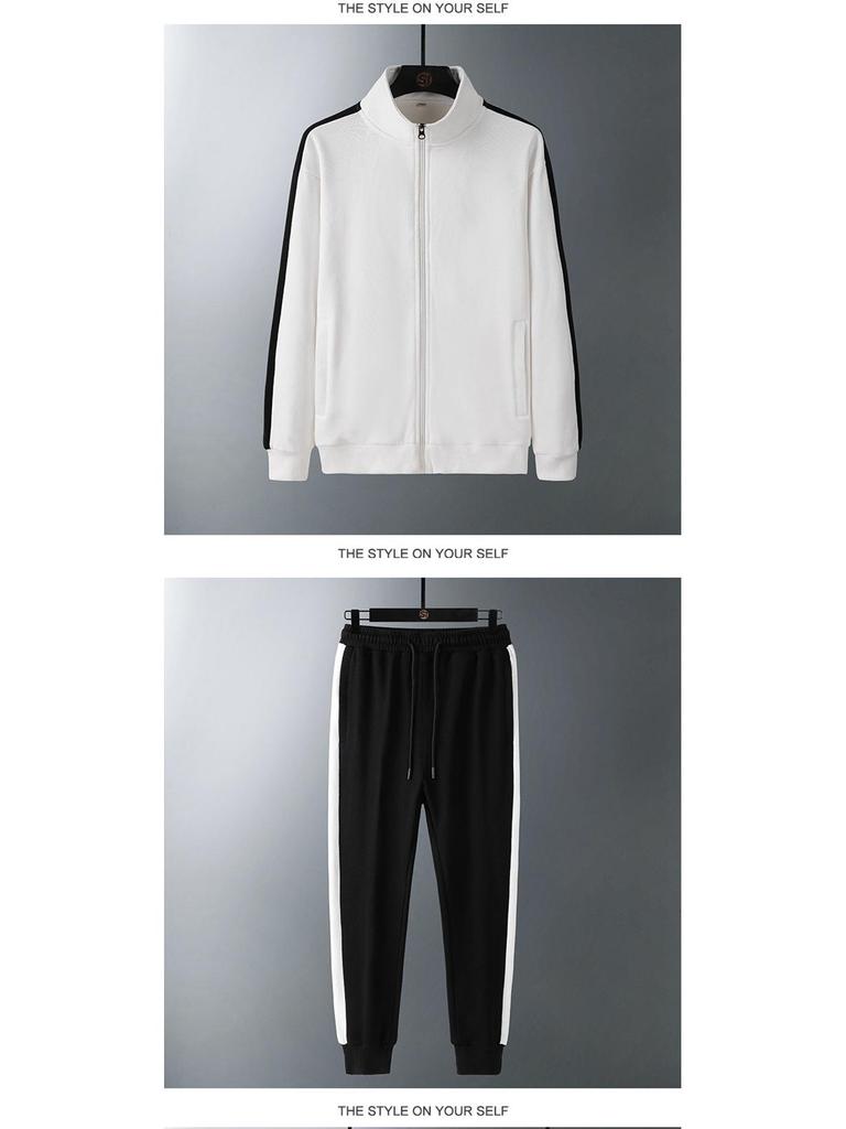 Men's 2025 Cotton Tracksuit: Breathable Long Sleeve Fashion Jacket & Casual Running Top