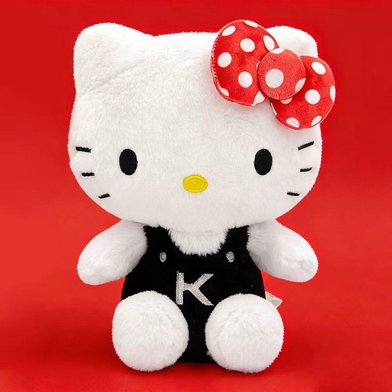 Sanrio Hello Kitty Plüsch-Schlüsselanhänger mit Herzschnalle - Kinderspielzeug und Geschenk