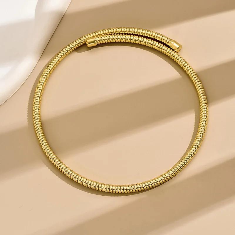 Übertriebene Kreative Persönlichkeit Verstellbare Offene Kragen Choker für Frauen Charme Geometrisch Dehnbares Halsketten Schmuck Zubehör
