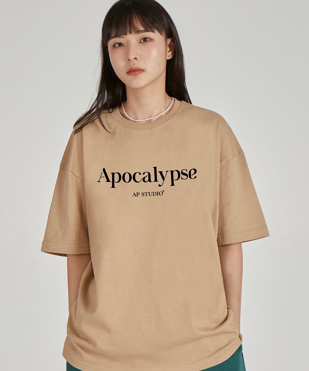 Astral Projection Apocalypse Round Neck 15-Count Cotton Short Sleeve T-Shirt_Beige L