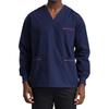 Top da lavoro multi-tasche a maniche lunghe da uomo per settore sanitario, uniforme medica, abbigliamento da lavoro