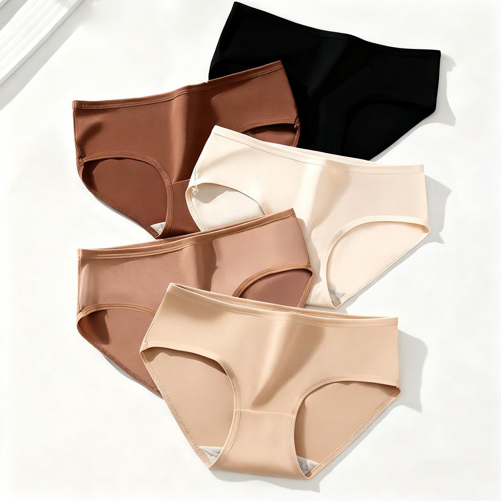 Large Size Women Spring and Autumn Cotton Without Trace High Bounce Not Clip Hip Waist Triangle Briefs