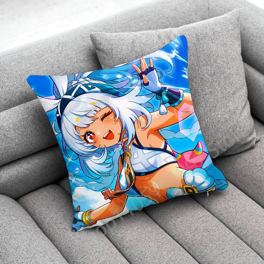 Genshin Impact Citlali Mualani Throw Pillow Case For 45x45cm 40x40cm 55x55cm 50x50cm 30x30cm Square Car Pillowcase Shell