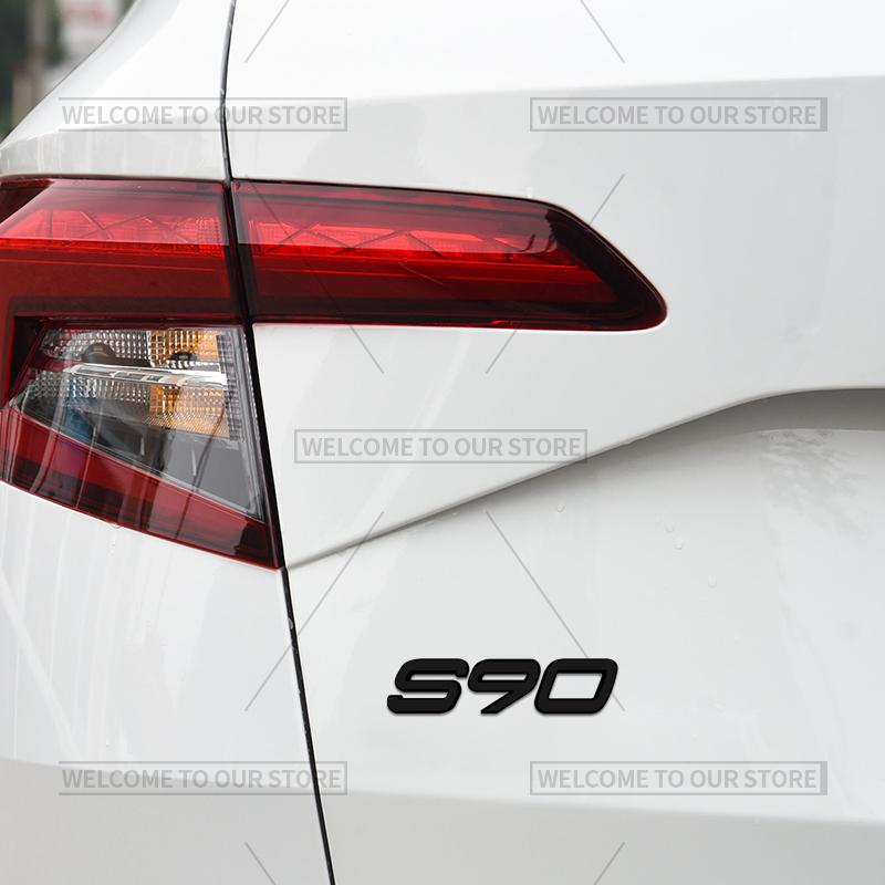 3D Car Styling For Volvo XC40 XC60 XC70 XC90 S60 S90 V70 V60 V40 AWD Glossy Black Emblem Badge Metal Stickers Rear Trunk Decals