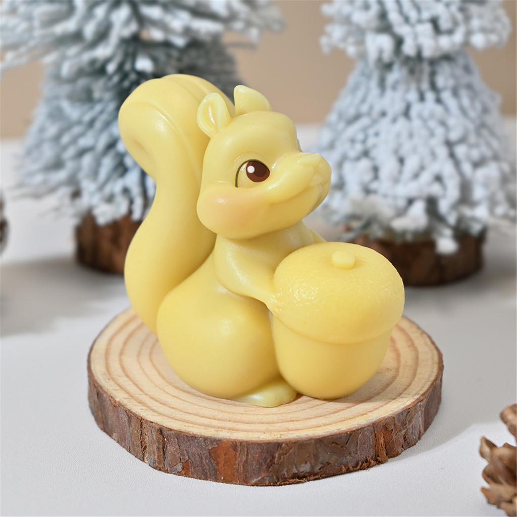 Silicone Molds Animal Candle Molds 3D Squirrel Casting Molds Baking Molds Craft Supply Plasters Molds for Candle Making
