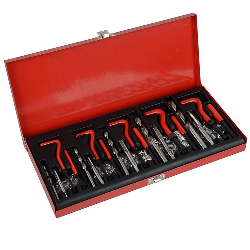 

Набор инструментов для ремонта метрической резьбы 131 шт. Набор для ремонта резьбы Helicoil для двигателя M5 M6 M8 M10 M12 Внутренние резьбовые отверстия