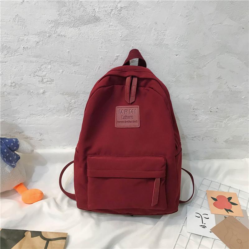 Ielgy Nylon Backpack Korean Version Student School Bag Large Capacity