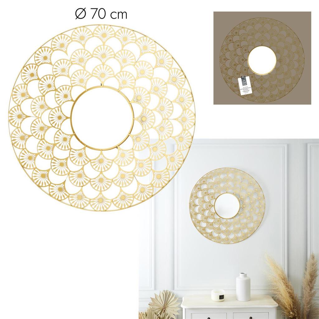 Mandala Mirror 70cm Gold