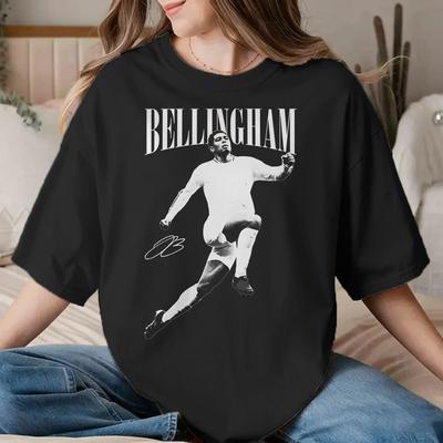 Fantastisches Bellinghams T-Shirt Unisex Unisexs Rundhalsausschnitt 100% Baumwolle T-Shirt Fußball Fußball Kurzarm T-Shirt Klassische Kleidung