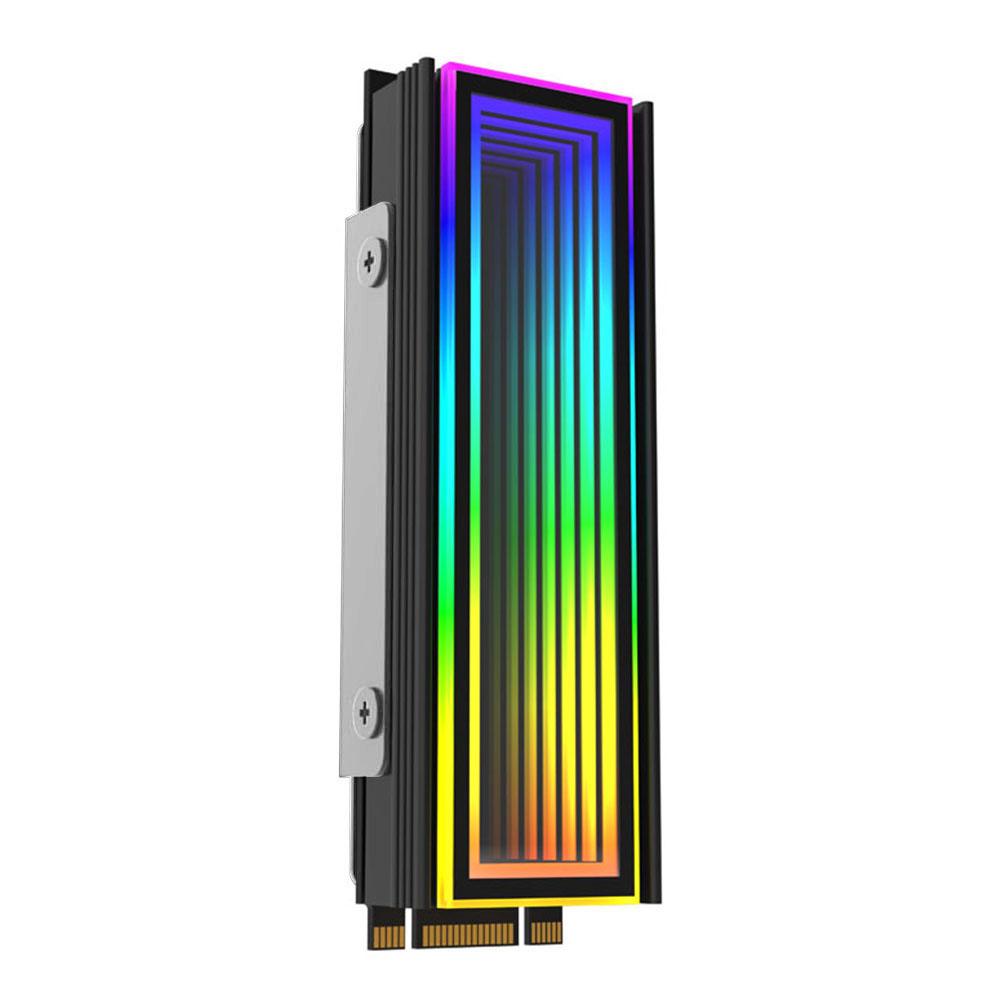 5-1 Stück M.2 2280 SSD-Kühlkörper Aluminium RGB M2-Kühler 5V 3-Pin ARGB AURA Sync M.2 NVMe-Kühlkörper Kühler SSD-Kühler Kühlkörper