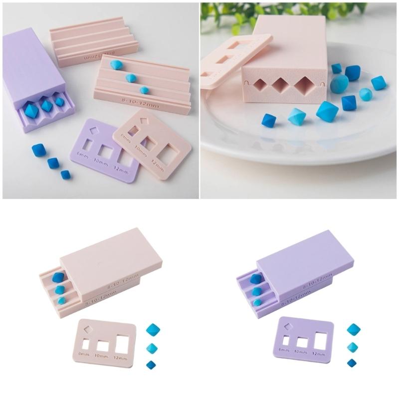 Diamonds Shape Clay Roller Moulds 2 Sizes Bead Making Tool Jewelry Crafting Essential Plastic Texture for Crafting
