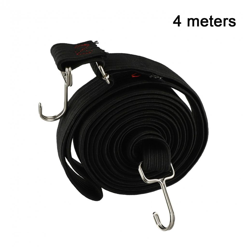 Elastic Luggage Strap 4 Meters Long with Clips Essential Tool for Travelers