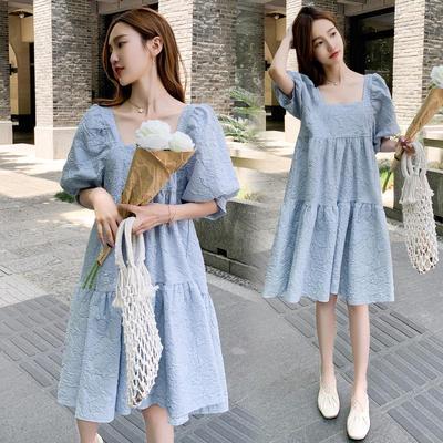 High-End Mid-Length Loose Maternity Dress - Short-Sleeved, Versatile, and Stylish for Summer and Spring
