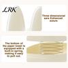 Bedroom Bedside Table Accessory Cute Rabbit Shape Tissue Box, Decorative Plastic Facial Dispenser, Round Bunny Ear Box Cream Style Napkin Case