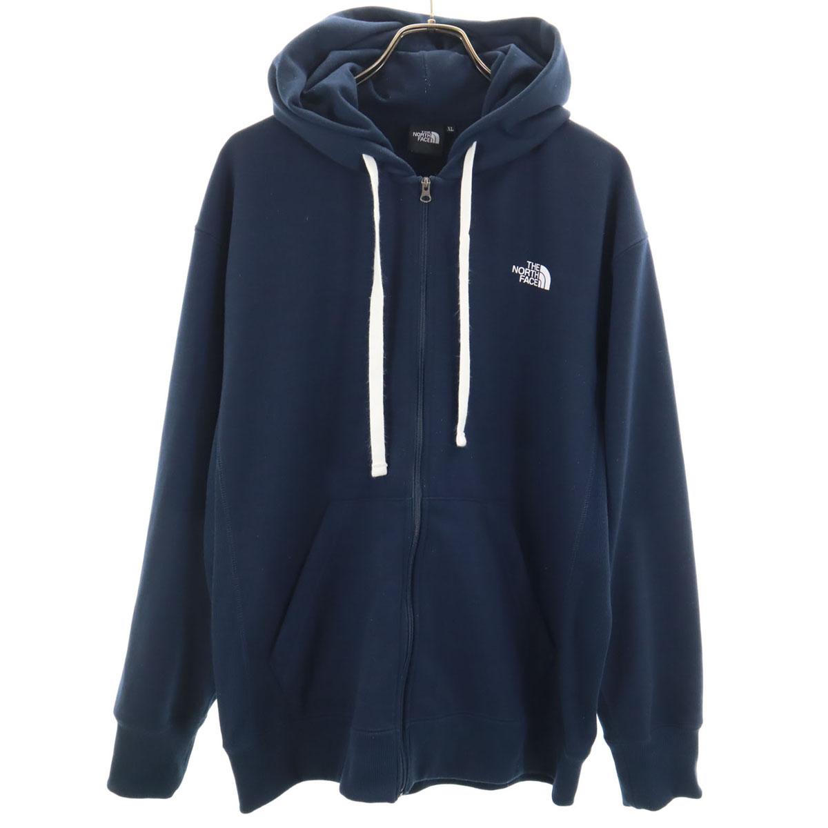 

THE NORTH FACE Long sleeve sweat Zip hoodie XL Navy Outdoor NT62130X Men s Used