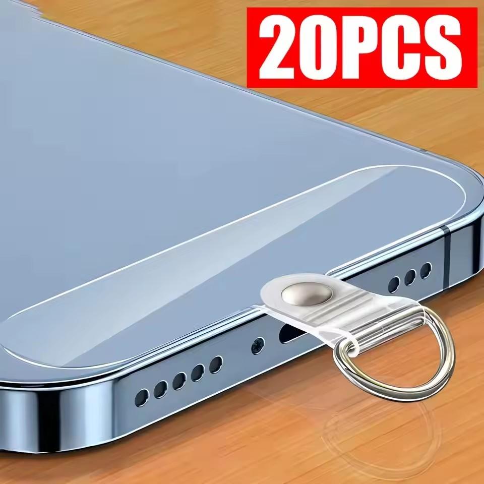 1/5/10/20 PZ Schede Trasparenti per Laccio di Sicurezza del Telefono Cellulare Laccio Anti-perso Sostituzione Guarnizione Clip Staccabili per Appendere il Telefono