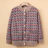 LangSha Women's Plush-Lined Winter Cardigan for Elderly