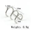 Diamond Earless Holes Stainless Steel Double Side C Cartilage Earrings Jewelry