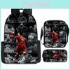 Cartoon Football Messi Printing Kids Double Shoulder Backpack For School Use