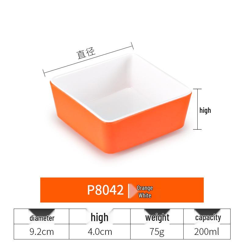 Imitation Porcelain Melamine Dipping and Snack Dish for Restaurants