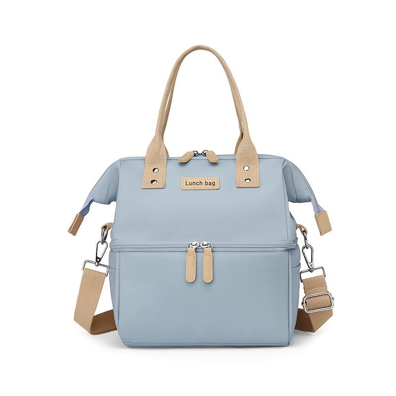 Stylish Large Capacity Insulated Lunch Bag, Casual Fashion Storage Pouch, Keeps Warm and Cold, Suitable for Work, Camping, Non Food Contact