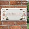 1pc Pink Watercolor Cherry Blossom Aluminum Sign Custom Text Waterproof Wall Plaque 15x30cm