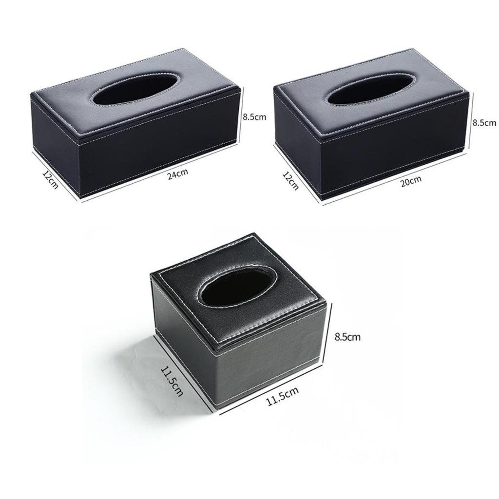 Modern Leather Tissue Box for Living Room & Coffee Table, Personalized with Logo