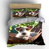 Cute Puppy In Hammock Scene Bedding Duvet Cover Set  (1*Duvet Cover 2*Pillowcases, Without Duvet Insert)