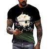 Summer Men's T-Shirt New Cool Poker Graphic T Shirts Casual Fashion Originality Card Pattern Tees 3D Printed Short Sleeve Tops