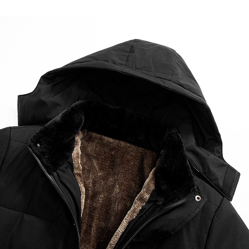 Winter Men's Parkas Fleece Cotton Thick Warm Puffer Hooded Jacket Fluffy Collar Waterproof Windbreaker Padded Coat Plus Size 8xl