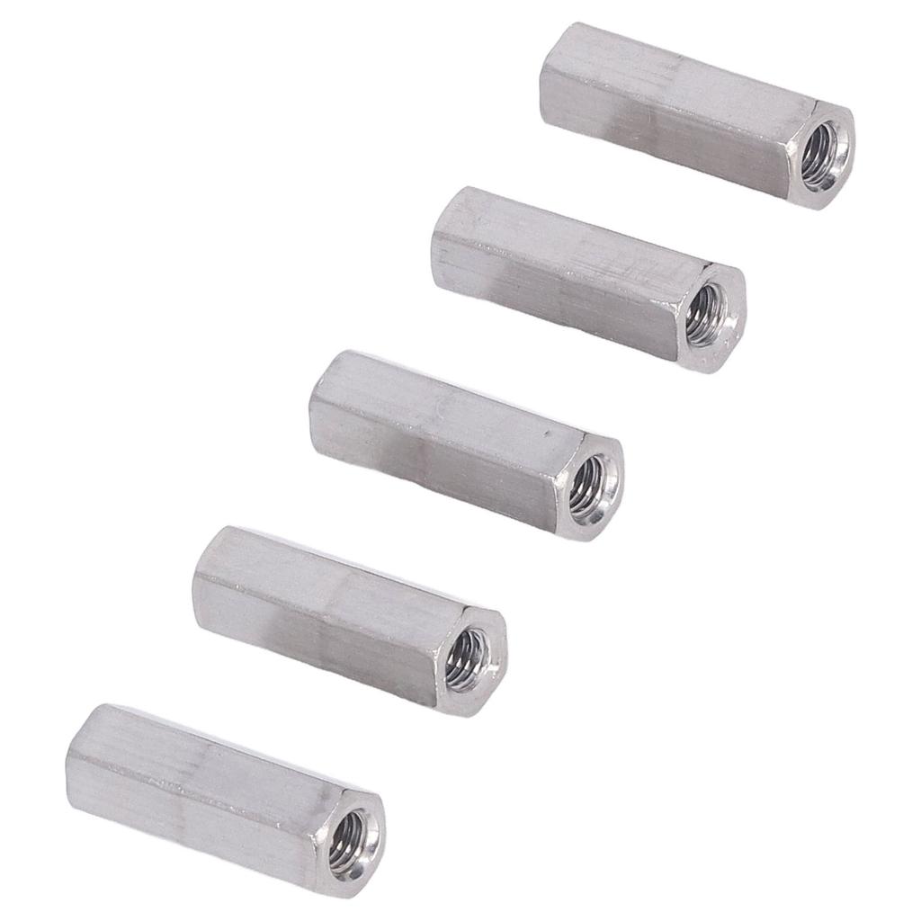 10 Pcs Hex Coupling Nut M6x1 L30mm 304 Stainless Steel Anti Rust Corrosion Threaded Rod Connector