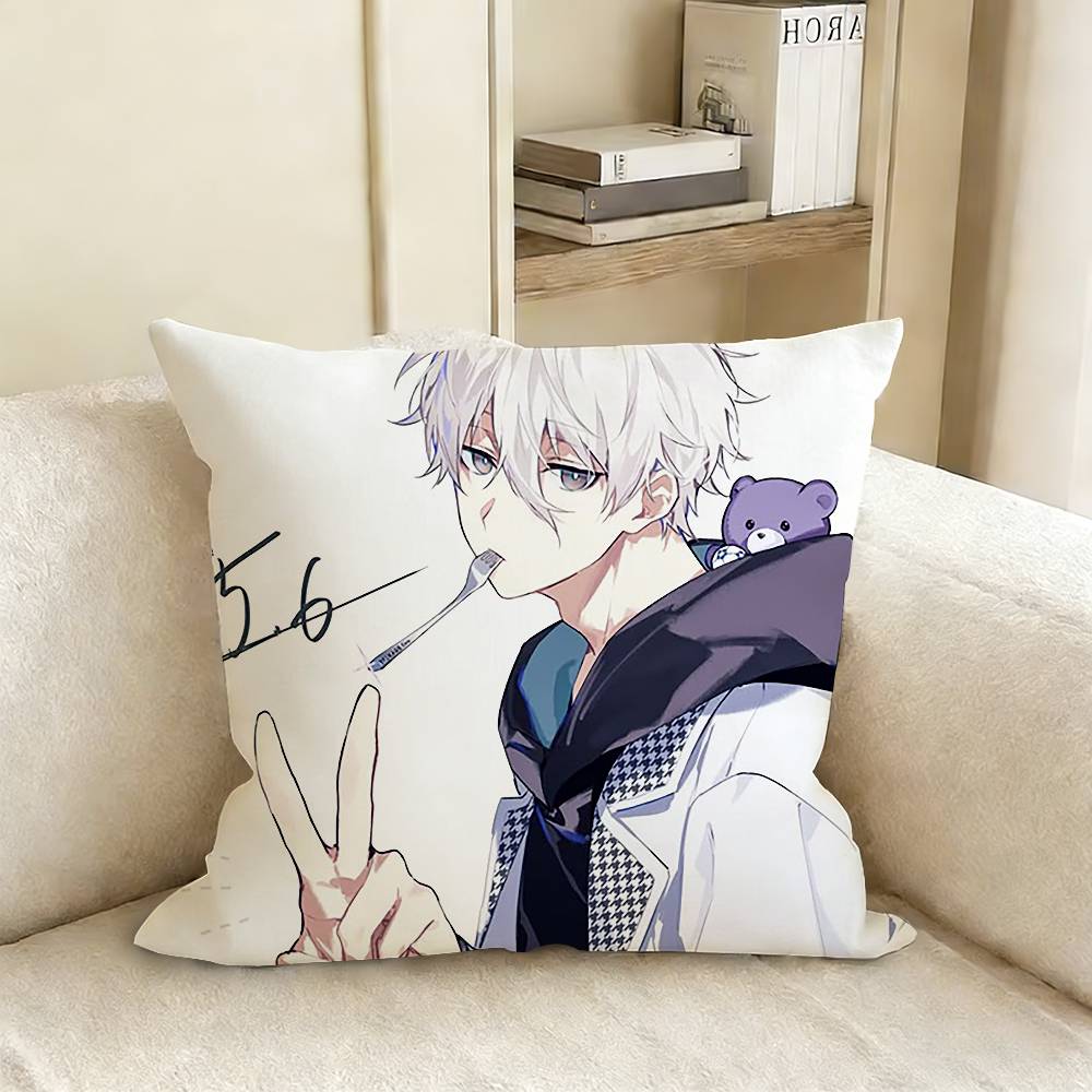 SSeishiro NNagi Various Sizes Square Pillow Case For Car Home Bedchamber Decor