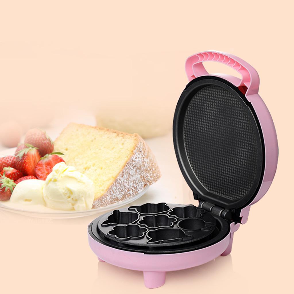 Elektryczna automatyczna maszyna do ciasta 220 V Urządzenie do robienia śniadań waflowych w kształcie kreskówek UK