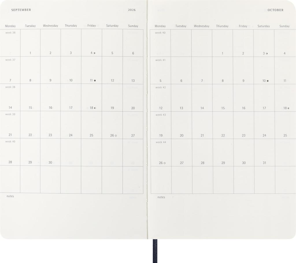 Moleskine 2026 Daily January Large Size x Scarlet DHF212DC3Y26 Planner, 12-Month Diary, Start, (13cm 21cm), Hardcover, Red,