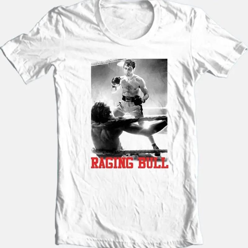 

Raging Bull T Shirt Retro Film Design Men S Adult Regular Fit White Graphic Tee 5XL різнокольоровий
