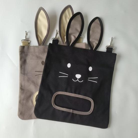 Kaninmater Kanindesign Hengende Fôrpose Gressdispenser med Kroker for Kaniner Marsvin Hamster Chinchillaer Små Kjæledyr